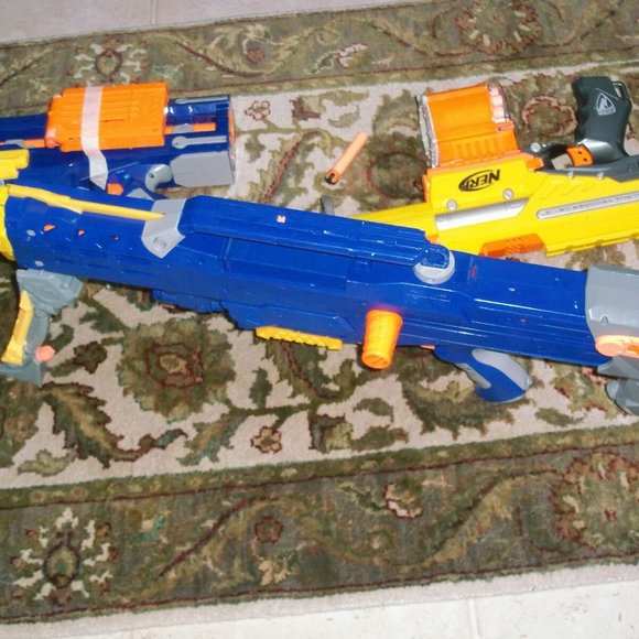 LOT OF Nerf N-Strike LONGSHOT CS-6 & EXTENSIO, AlphaTrooper CS-18, Firefly Rev-8 - Picture 4 of 8